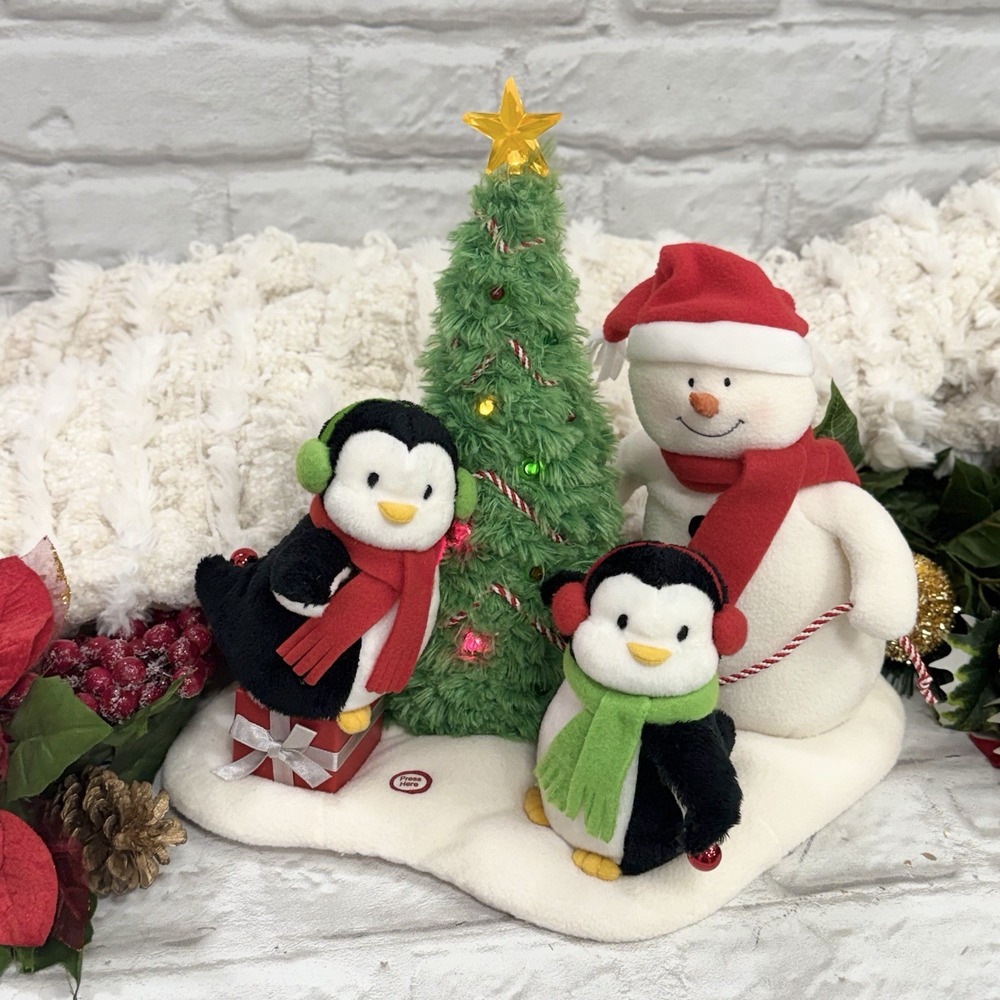 Vtg Hallmark Very Merry Trio Jingle Pals Animated Snowman & Penguins 2006 VIDEO